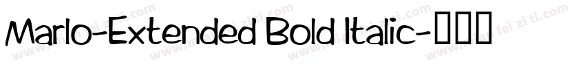 Marlo-Extended Bold Italic字体转换